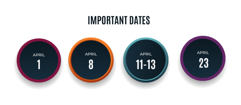 April dates graphic