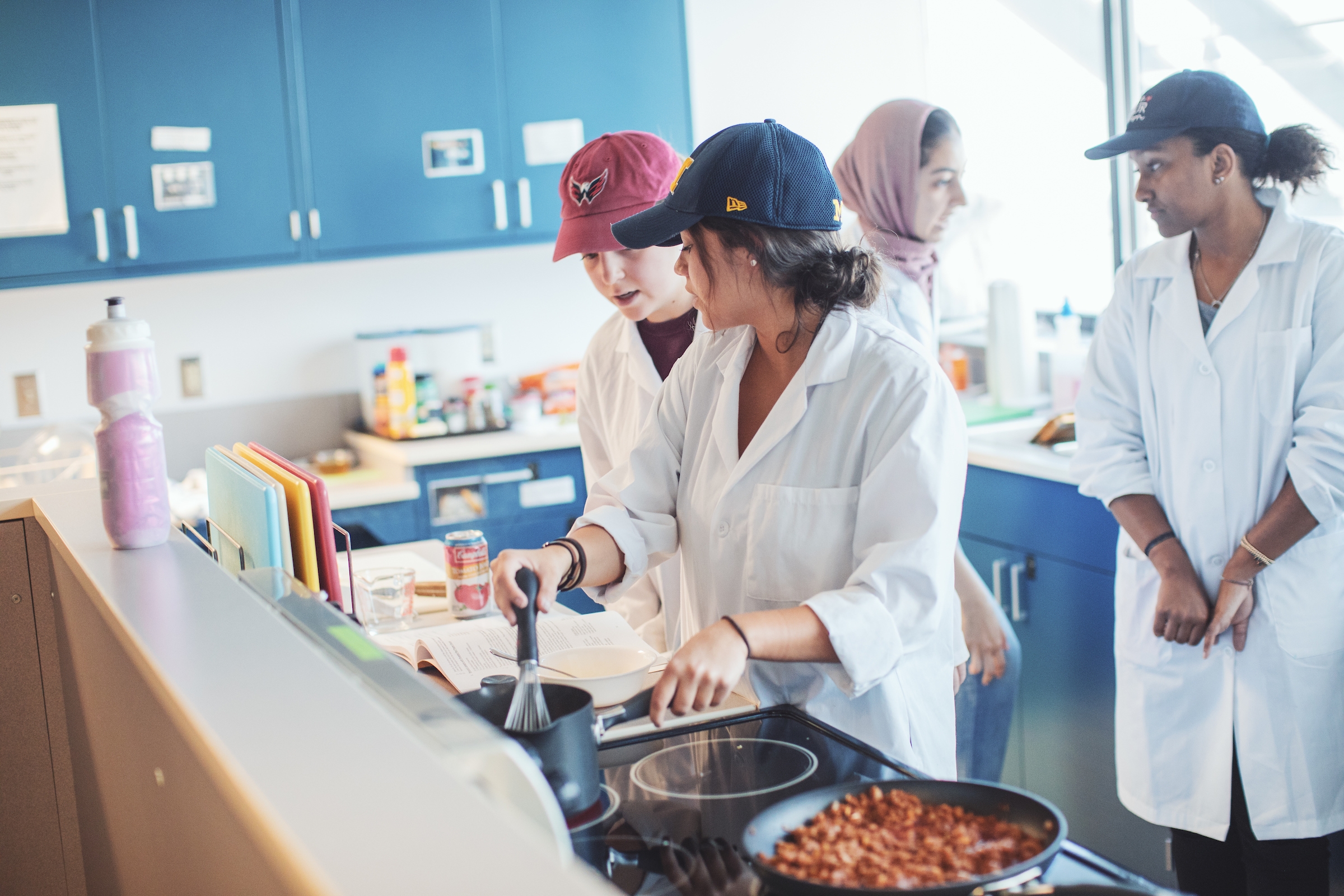 Students in kitchen
