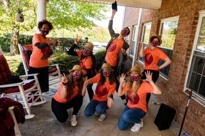 Ozzie Abaye and her Global Food Security class at Commonwealth Senior Living in Christiansburg.