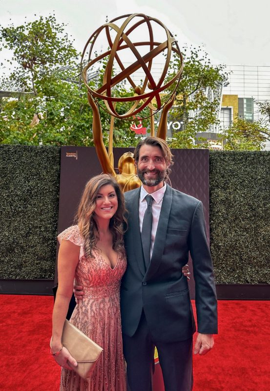 Paul Darnell and his wife dressed up for the Emmy's.