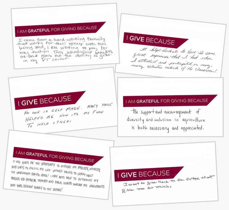 Testimonials from donors and students 2018 Testimonials from donors and students 2018