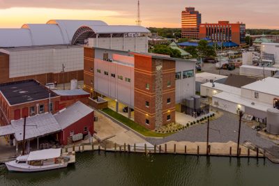 Virginia Seafood AREC on waterfront in Hampton