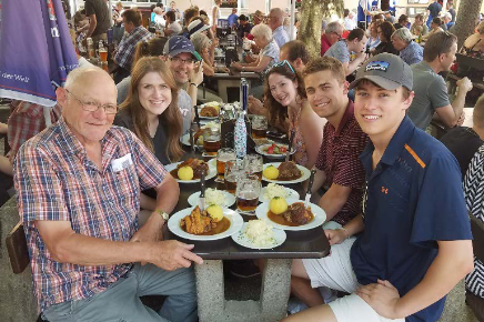 People sitting at a table.