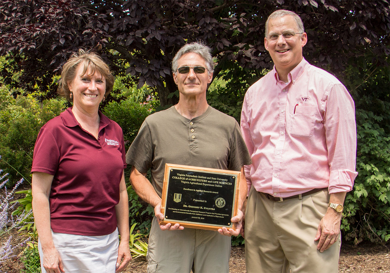 Award for Excellence in Applied Research winner Greg Evanylo