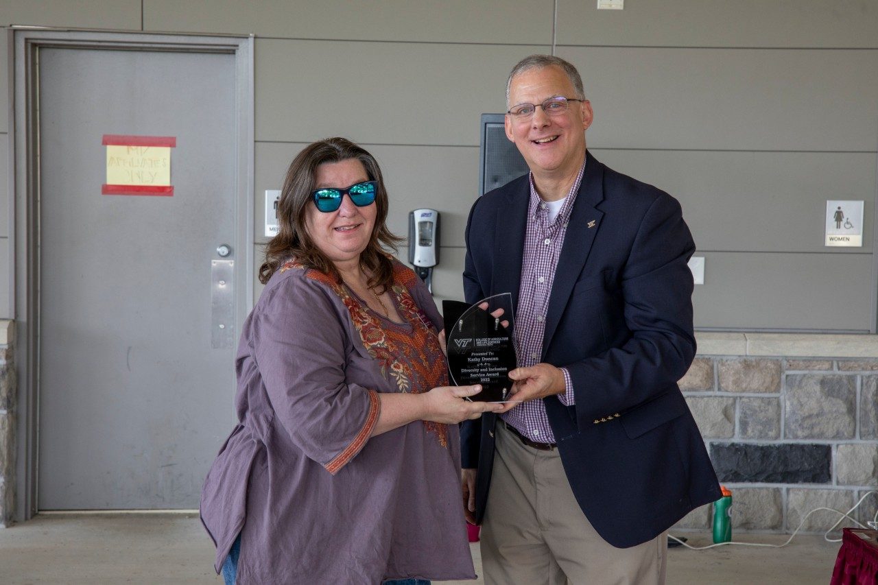 Dean Alan Grant with Kathy Duncan, 2022 Diversity and Inclusion Service Award Recipient